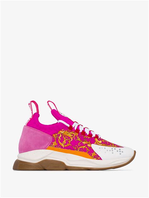 versace cross chainer pink|Shop Versace Cross Chainer Baroque Sneakers .